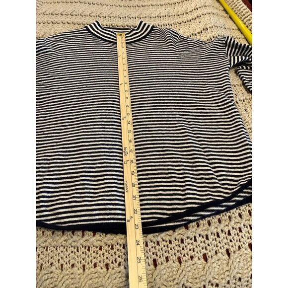Madewell Womens Striped Mock Neck Sweater S Black & White‎ - Viscose Blend - Picture 4 of 12